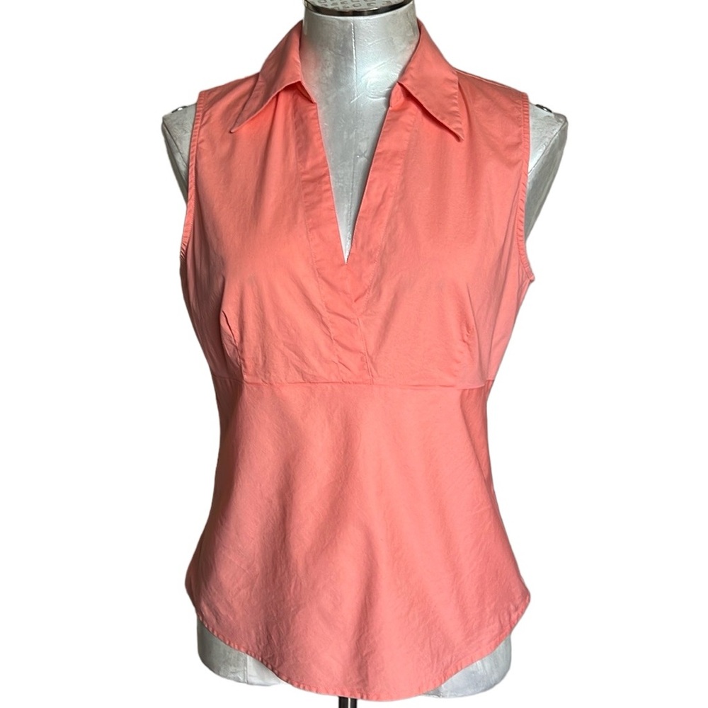 Banana Republic Women’s cotton spandex sleeveless top color coral size 10